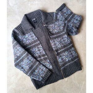 Asymmetrical Moto-Zip Fair Isle Cardigan - Lord and Taylor